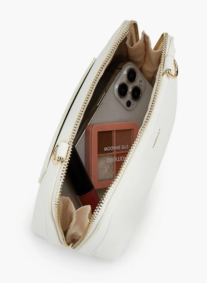 MISSY BEIGE Charm Accent Crossbody Bag With Detachable Strap for Women | Best Price UAE